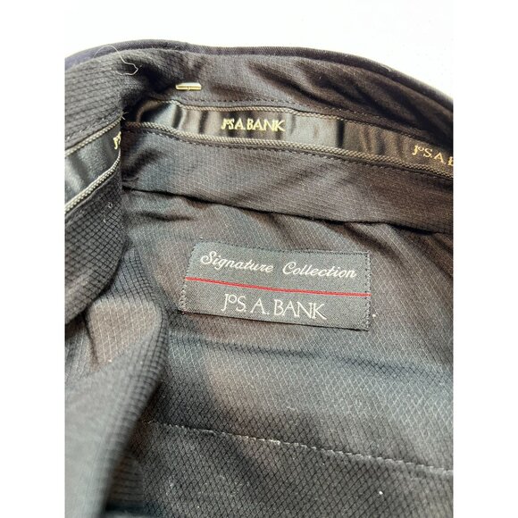 Jos. A. Bank Men's Pleated Front Dress Pants Cuffed Hem Size 38 Reg Blue Solid - Picture 3 of 9